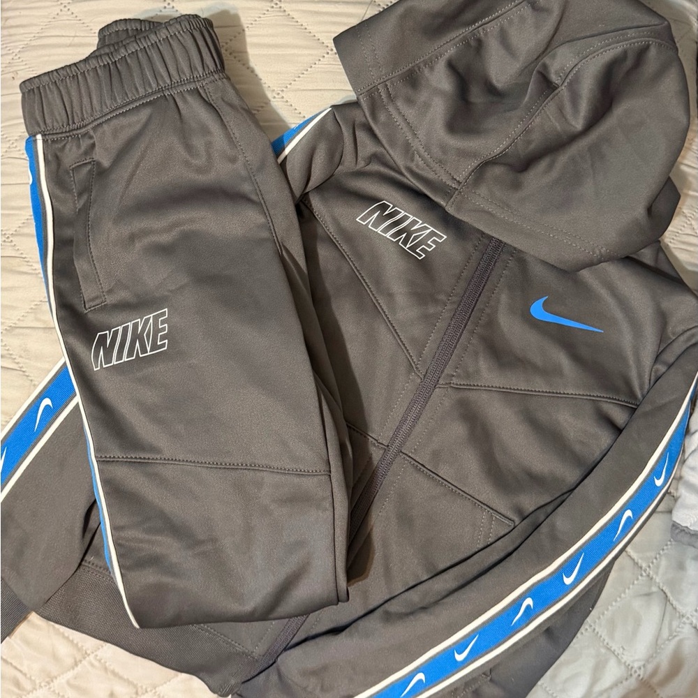 Nike Kids Charcoal and Blue Joggers